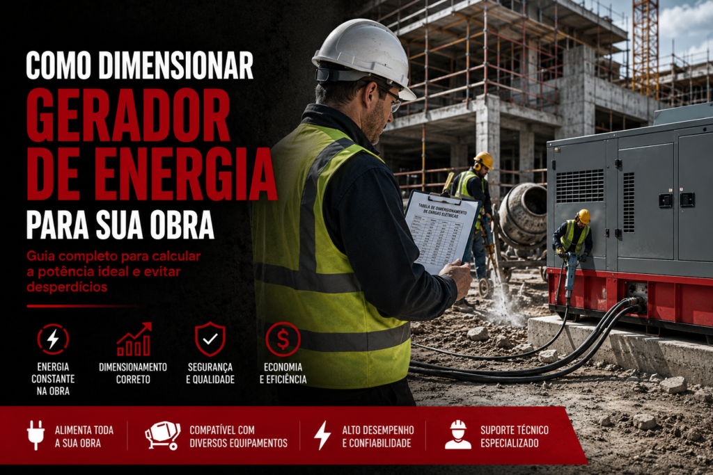 como dimensionar gerador de energia